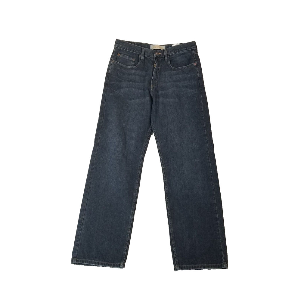 Wrangler jeans men's 31x32‎ loose fit straight blue denim pants retro western